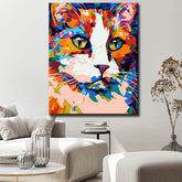 Ragdoll Cat in Picasso Style Painting by Numbers